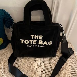 Authentic Marc Jacobs Terry cloth tote bag with crossbody strap. Barely worn.